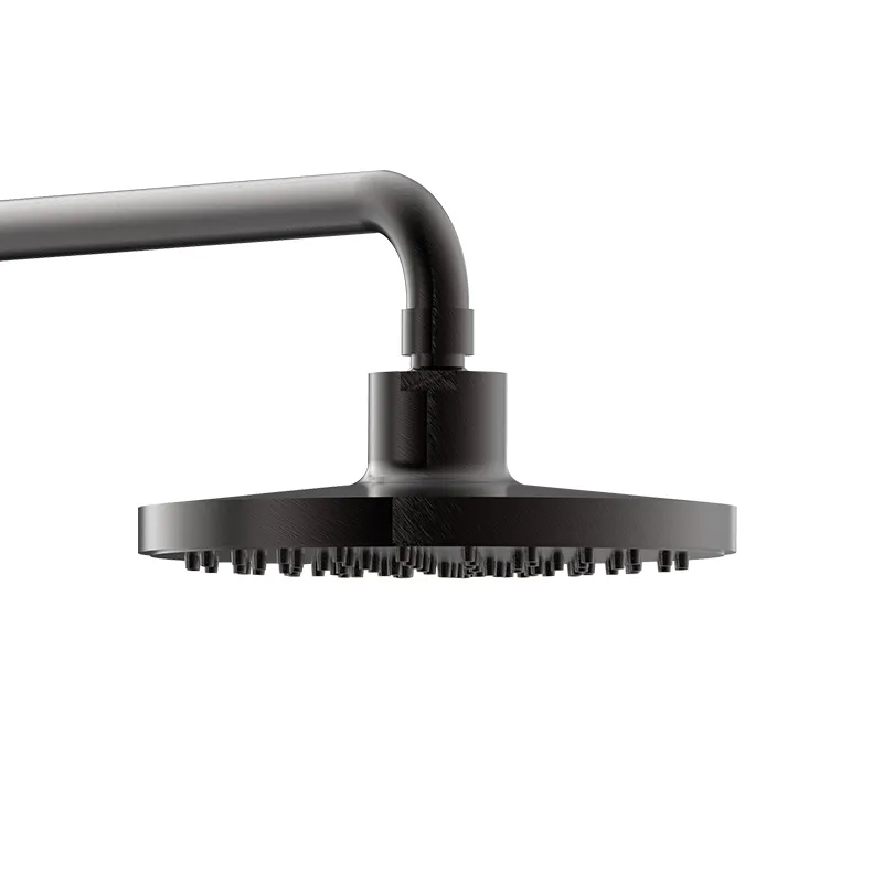 LA FONZA SHOWER COLUMN SLT1024-1001 MATTE BLACK BRASS BATHROOM ROUND